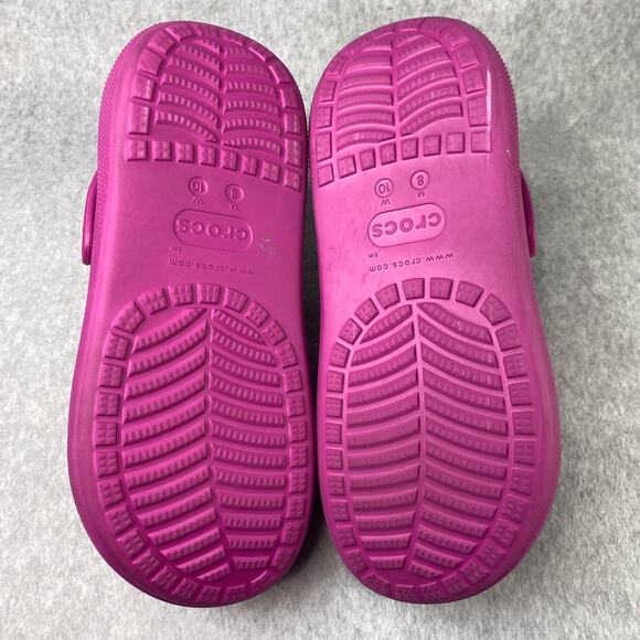 Crocs Womens 10 Mens 8 Classic Crush Platform Clog Fuchsia Pink - Picture 7 of 9